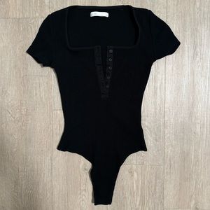 Oak + Fort Black Bodysuit